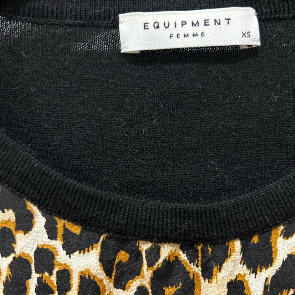 Equipment Roland Leopard Print Sweatshirt - Picture 9 of 9